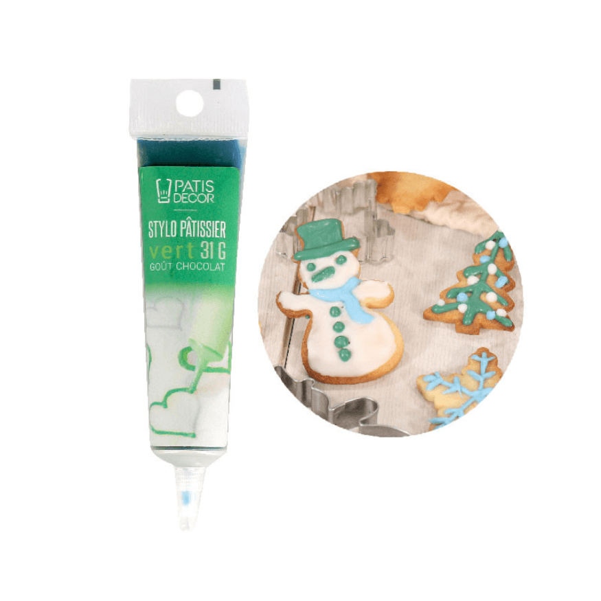 Stylo de Glaçage Chocolat Vert 31 g – Patisdecor