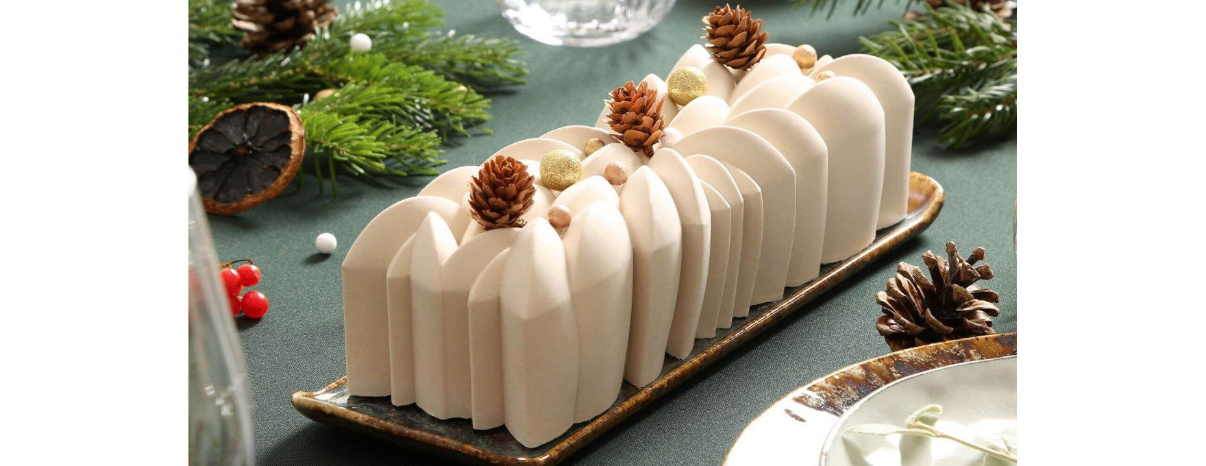 Bûche de Noël chocolat pistache🍫💚