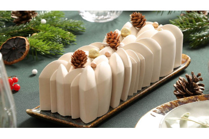 Bûche de Noël chocolat pistache🍫💚