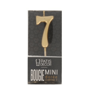 Bougie Anniversaire Dorée Chiffre 7 – Patisdecor – Fête & Style