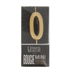 Bougie Anniversaire Dorée Chiffre 0 – Patisdecor – Élégance et Fête