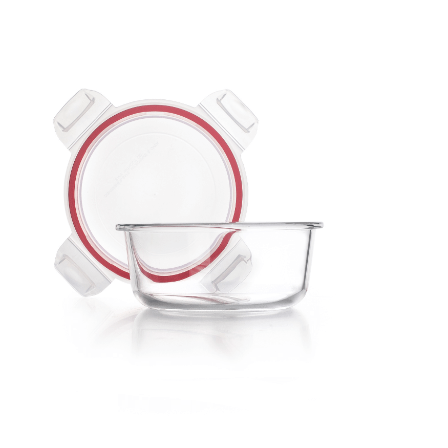 4 Boîtes de conservation rondes en verre - Ibili