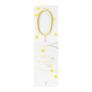 Bougie chiffre 0 Happy Confetti – Wondercandle | Alice Délice