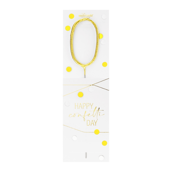 Bougie chiffre 0 Happy Confetti – Wondercandle | Alice Délice