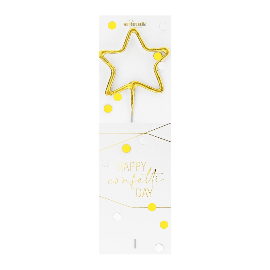 Bougie étoile dorée Happy Confetti – Wondercandle | Alice Délice