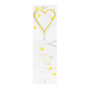 Bougie cœur dorée Happy Confetti – Wondercandle | Alice Délice