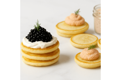 Blinis maison & crème citronnée
