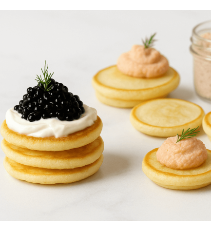 Blinis maison & crème citronnée
