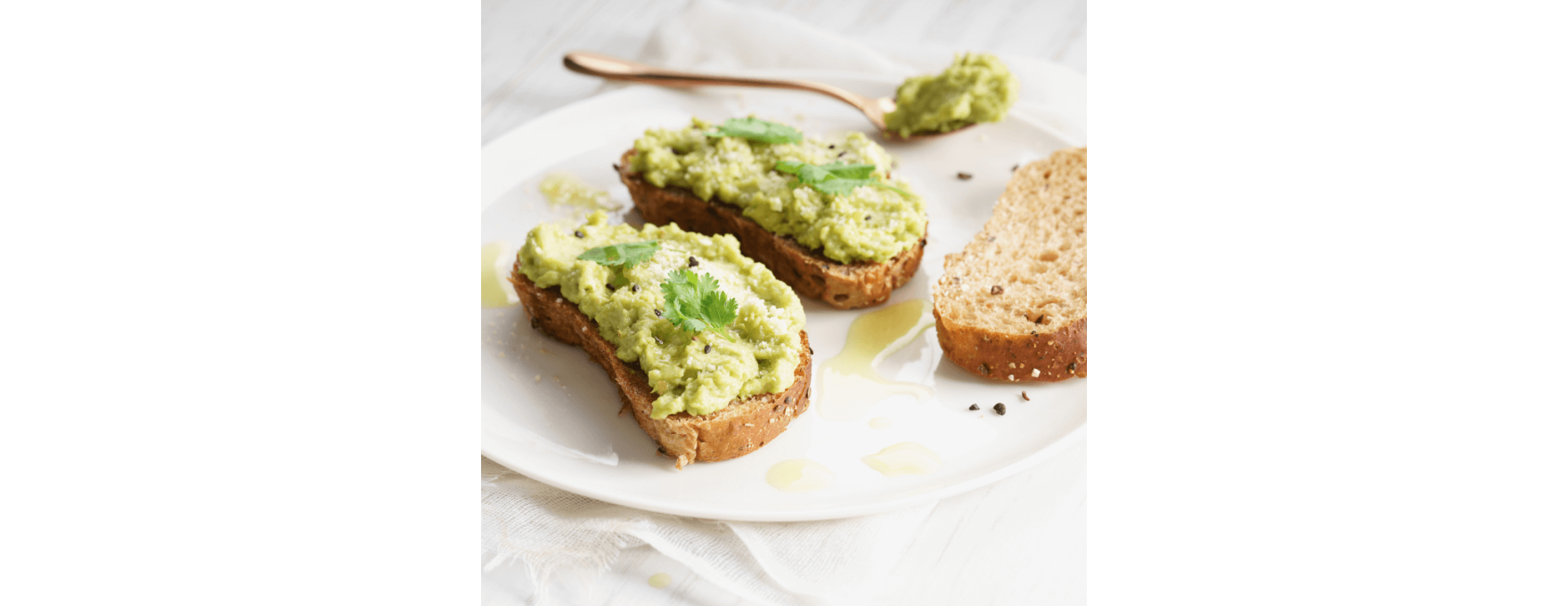 Guacamole aux petits pois, feta & basilic