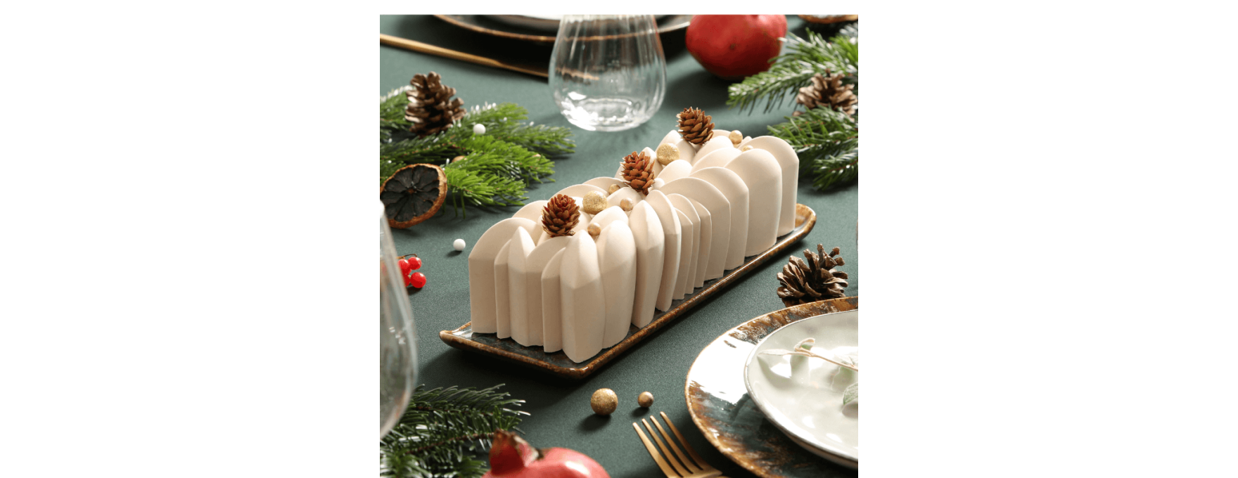 Bûche de Noël chocolat pistache🍫💚