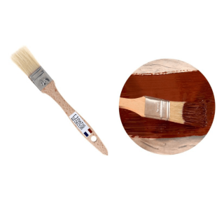 Pinceau pâtissier plat 30 mm en soie naturelle – Manche bois – PATISDÉCOR