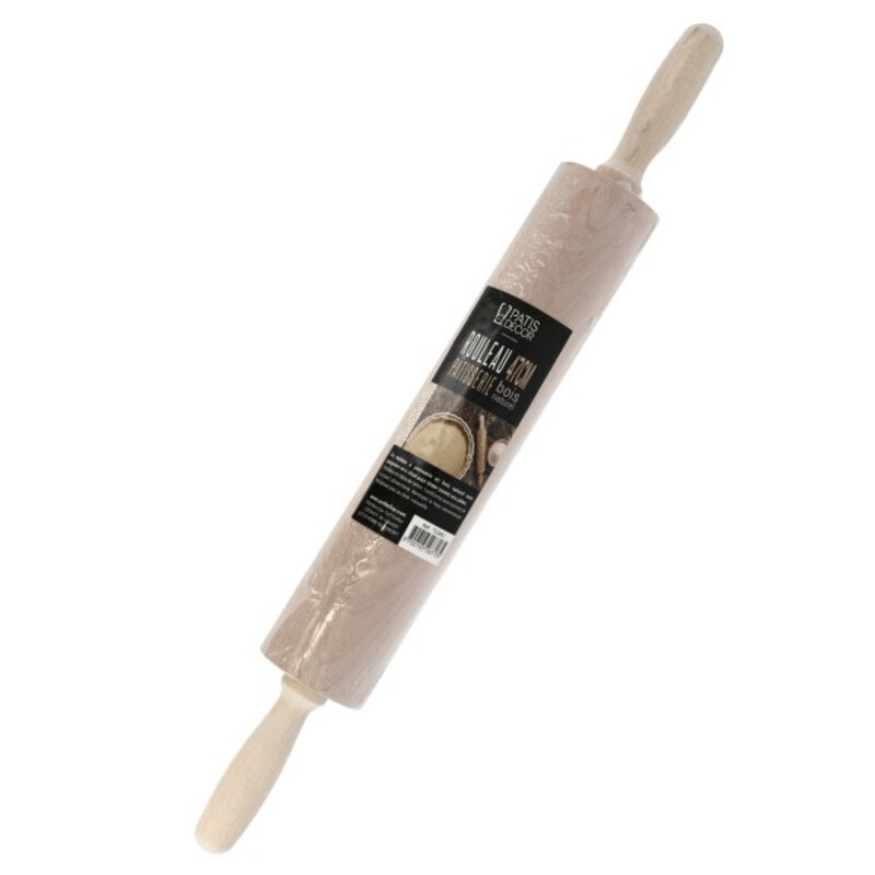 Rouleau à pâtisserie hêtre 47 cm à poignées – PATISDÉCOR
