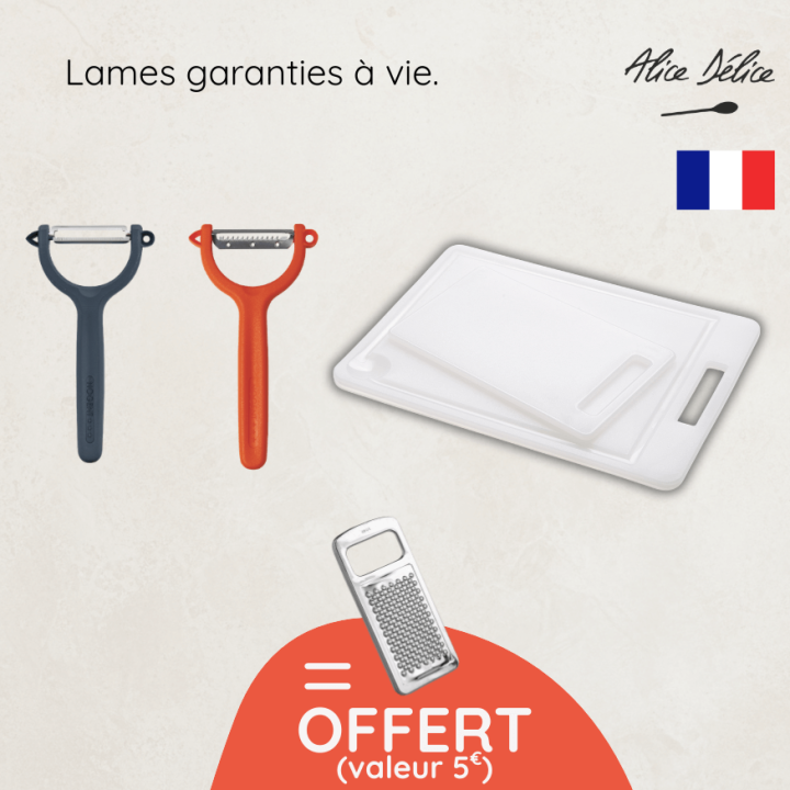 Set éplucheurs Alice Délice + mini râpe offerte | Cuisine pratique et design