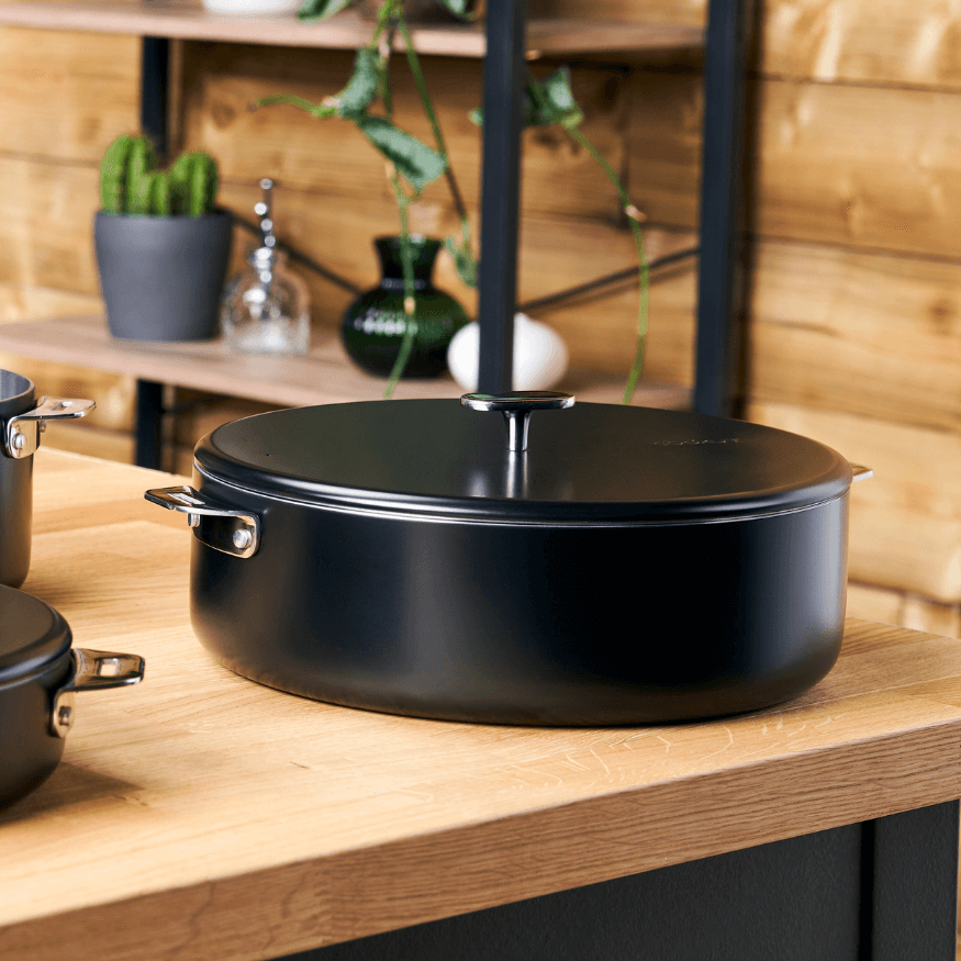 Sauteuse inox 28 cm La Merveilleuse Cookut graphite + livre offert