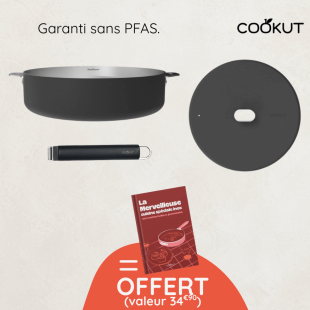 Sauteuse inox 28 cm La Merveilleuse Cookut graphite + livre offert