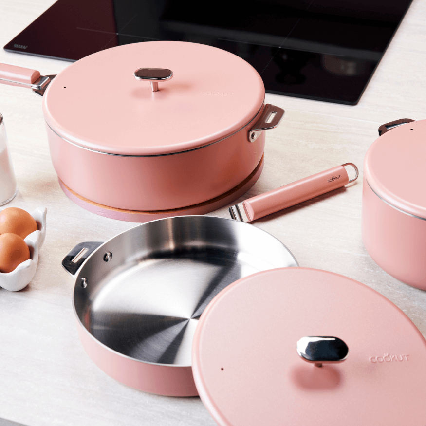 Sauteuse inox 28 cm La Merveilleuse guimauve Cookut + livre offert