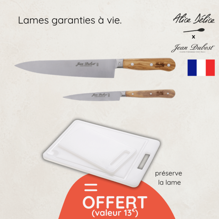 Set couteaux indispensables bois Alice Délice + planches offertes | Cuisine pro