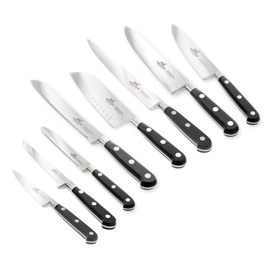 Set couteaux Sabatier forgé + aiguiseur offert | Précision & performance