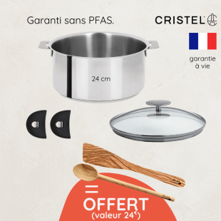 Faitout Inox amovible Mutine 24 cm + accessoires offerts