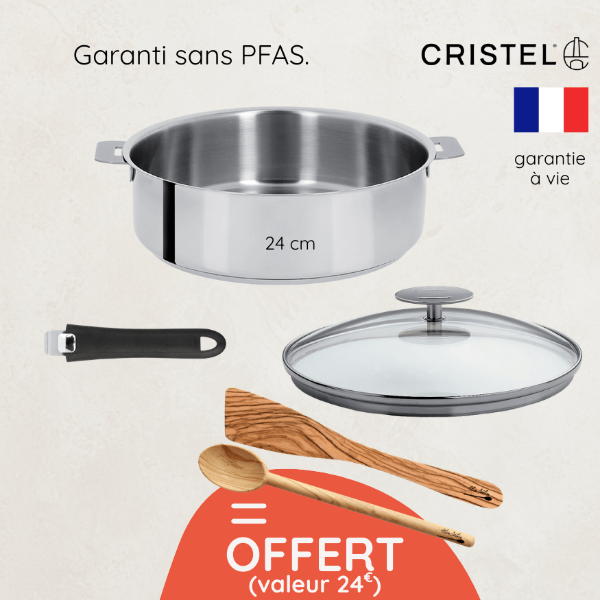 Sauteuse inox amovible Mutine 24cm + accessoires offerts