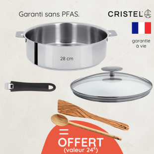 Sauteuse inox amovible Mutine 28 cm + accessoires offerts