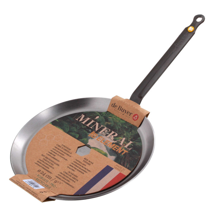 Crêpière acier 24 cm et moule pancakes + accessoires offerts