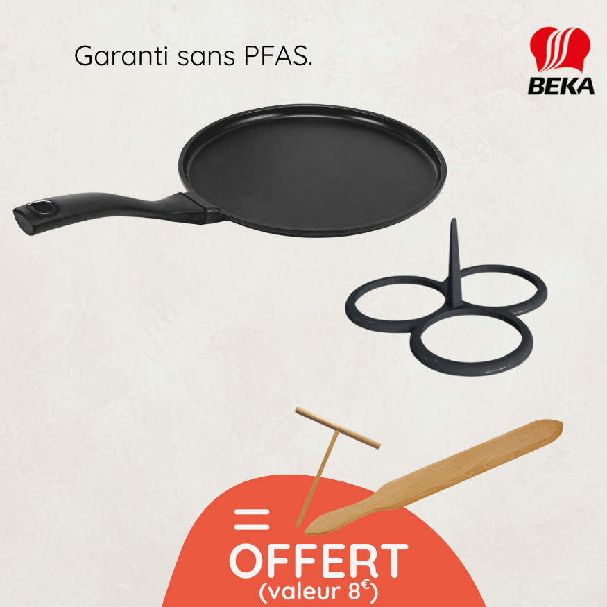 Crêpière Energy 28cm et moule pancakes + accessoires offerts