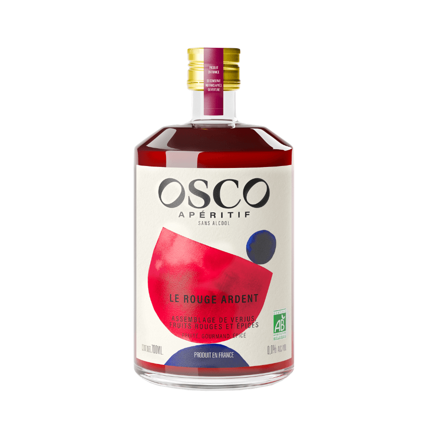 Apéritif sans alcool bio Le Rouge Ardent 70 cl – OSCO – Fruité & Épicé