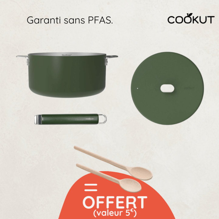 Casserole inox Merveilleuse 20 cm Fougère + cuillères offertes