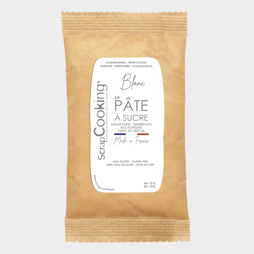 Pâte à sucre blanche 1 kg – ScrapCooking – Décoration de gâteaux
