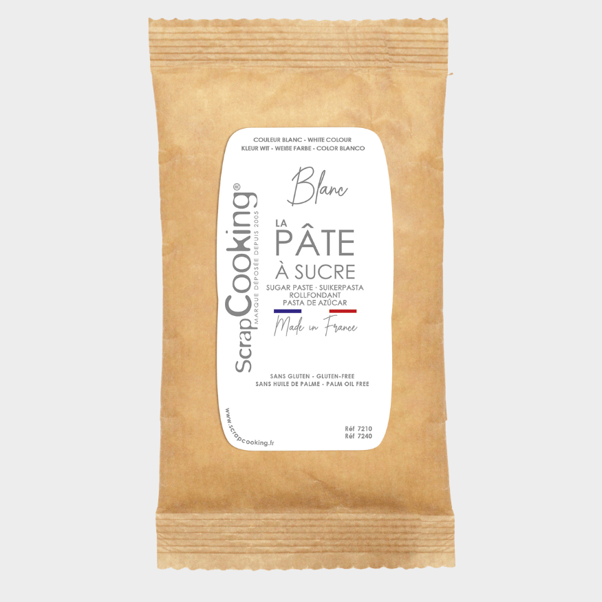 Pâte à sucre blanche 500 g – ScrapCooking – Décorez vos gâteaux