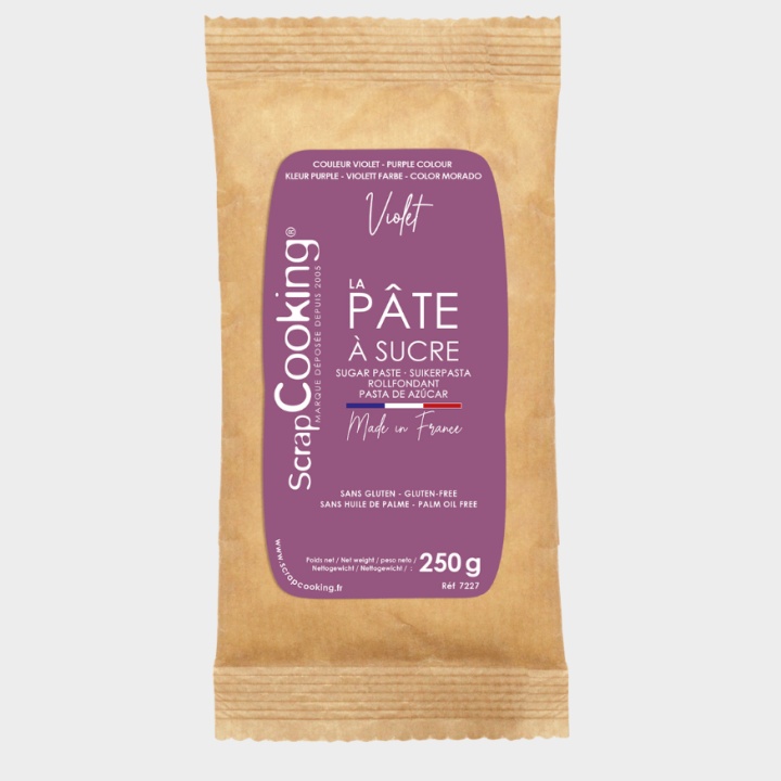 Pâte à sucre violet 250 gr - Scrapcooking