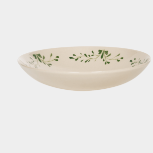 Assiette calotte Appoline verte 22 cm – Vaisselle en grès élégante et pratique