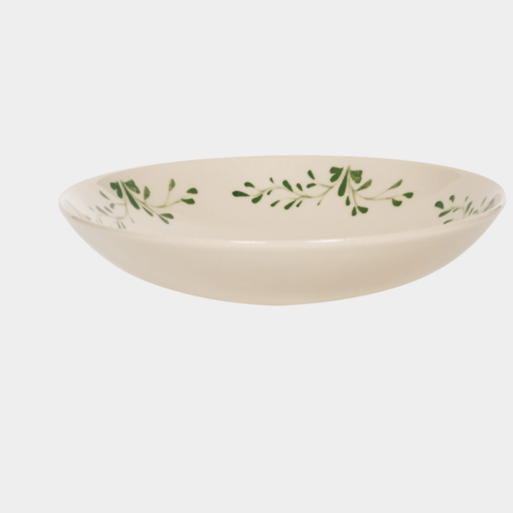 Assiette calotte Appoline verte 22 cm – Vaisselle en grès élégante et pratique