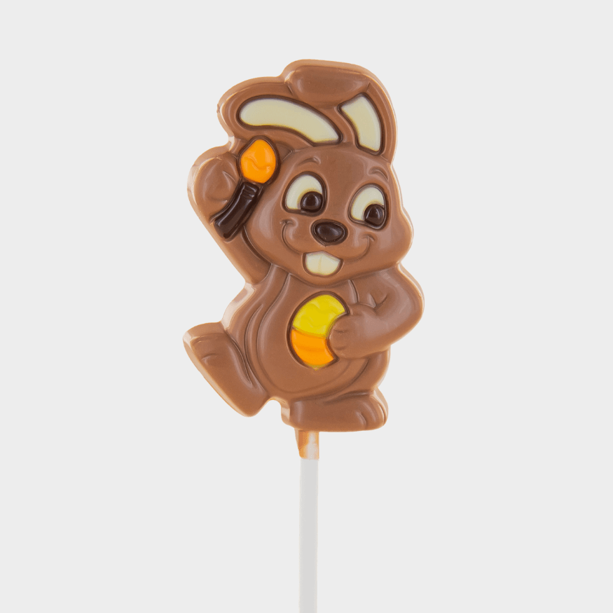 Sucette chocolat lait Lapin 25 g – Pâques gourmand | Belfine