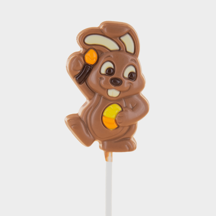 Sucette chocolat lait Lapin 25 g – Pâques gourmand | Belfine