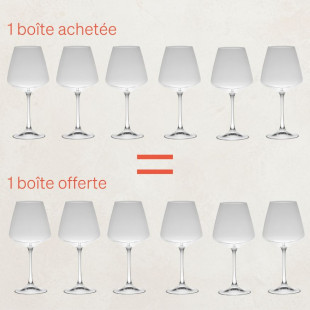 Boîte de 6 verres à vin 51 cl Spirit – Table Passion | Alice Délice