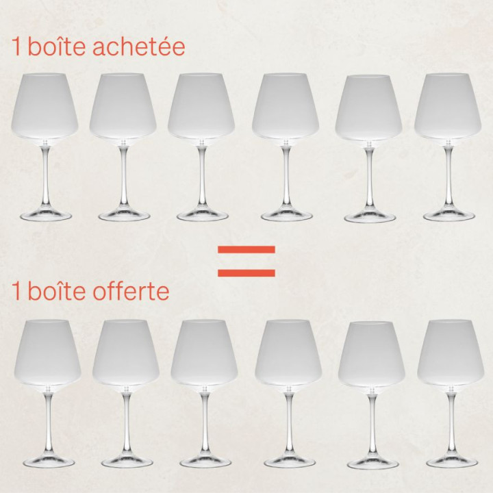 Boîte de 6 verres à vin 51 cl Spirit – Table Passion | Alice Délice