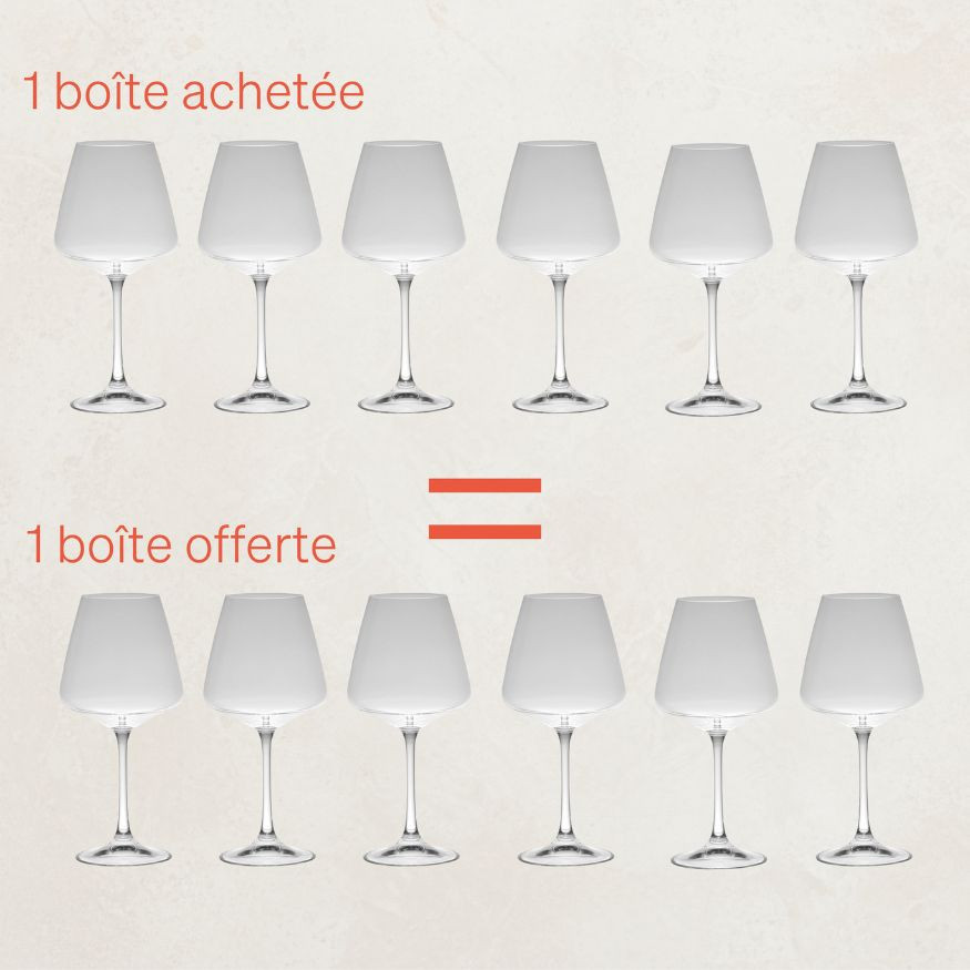 Boîte de 6 verres à vin 40 cl Spirit – Table Passion | Alice Délice