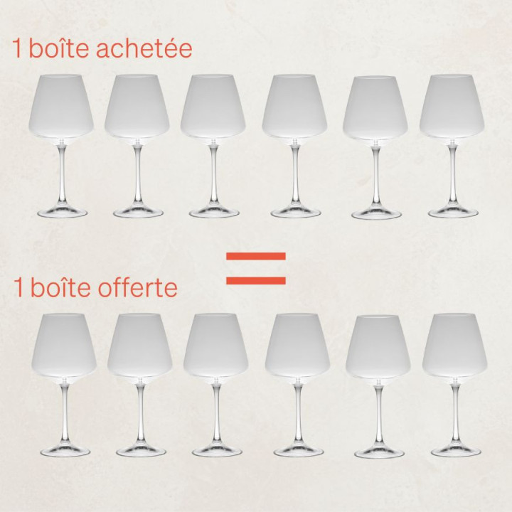 Boîte de 6 verres à vin 40 cl Spirit – Table Passion | Alice Délice