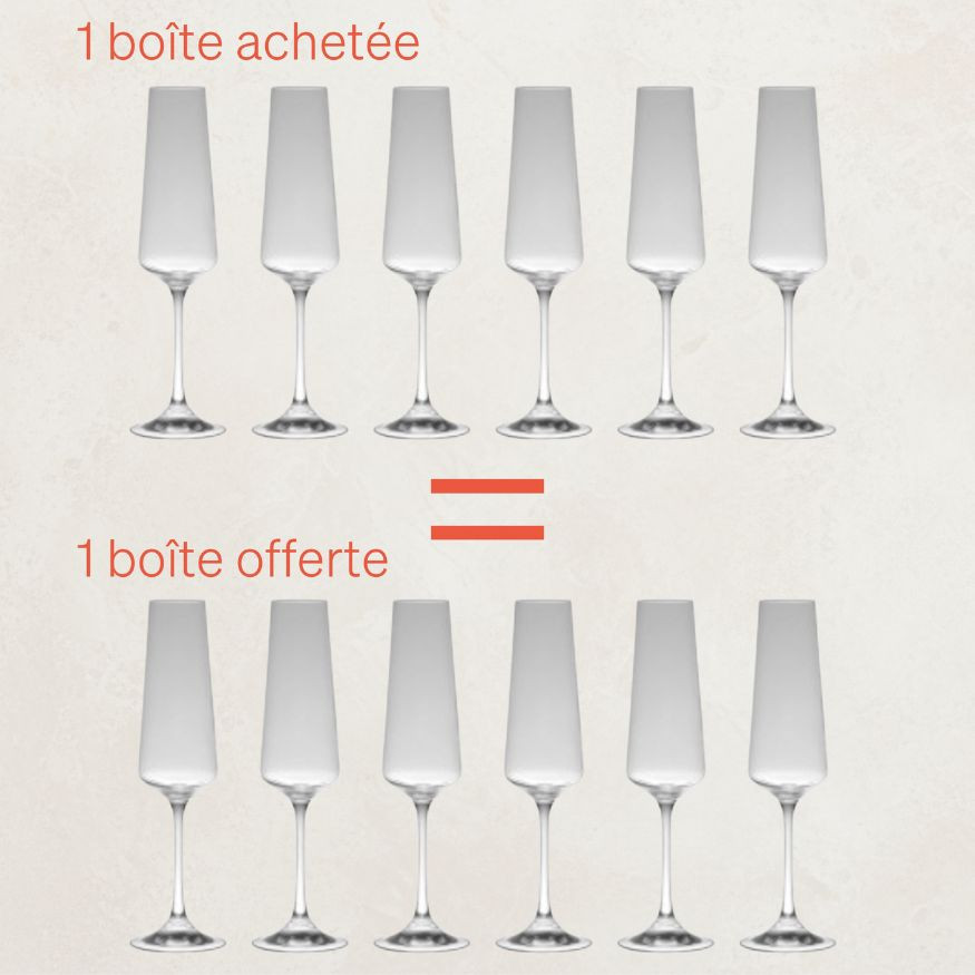 Boîte 6 flûtes 19 cl Spirit – Table Passion