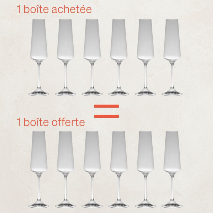 Boîte 6 flûtes 19 cl Spirit – Table Passion