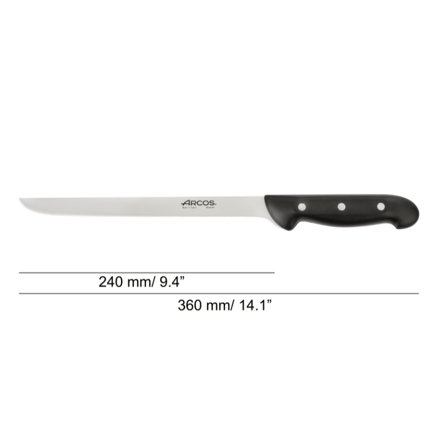 Couteau jambon et saumon 24 cm Maître – Arcos | Lame longue et précise