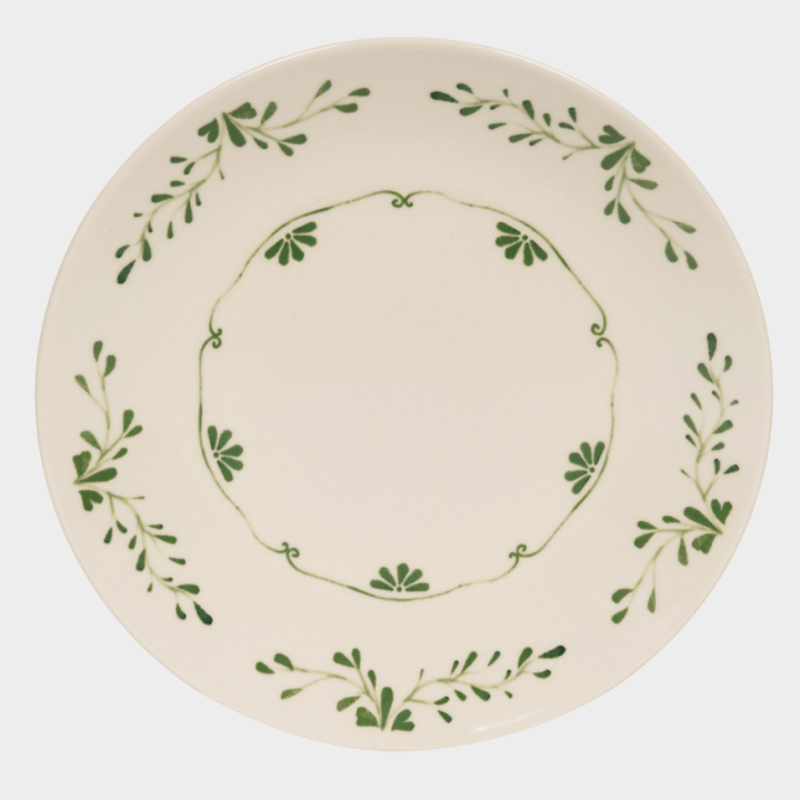 Plat rond 32cm Appoline vert - Table Passion