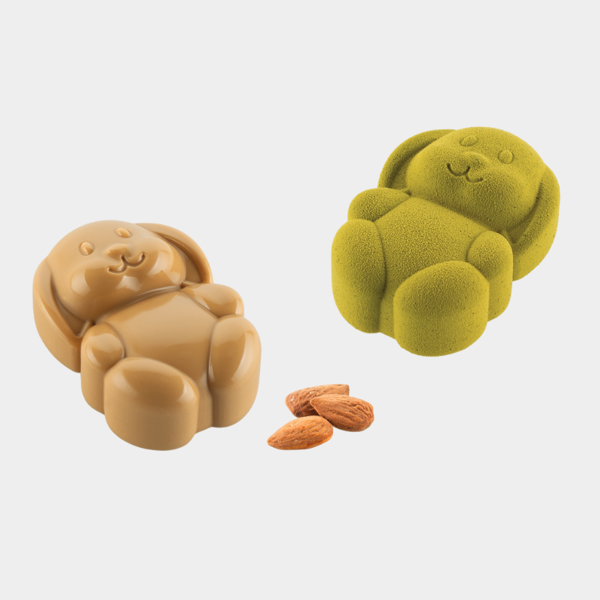 Moule en silicone Lapins x8 avec emporte-pièce – Silikomart | Pâtisserie créative