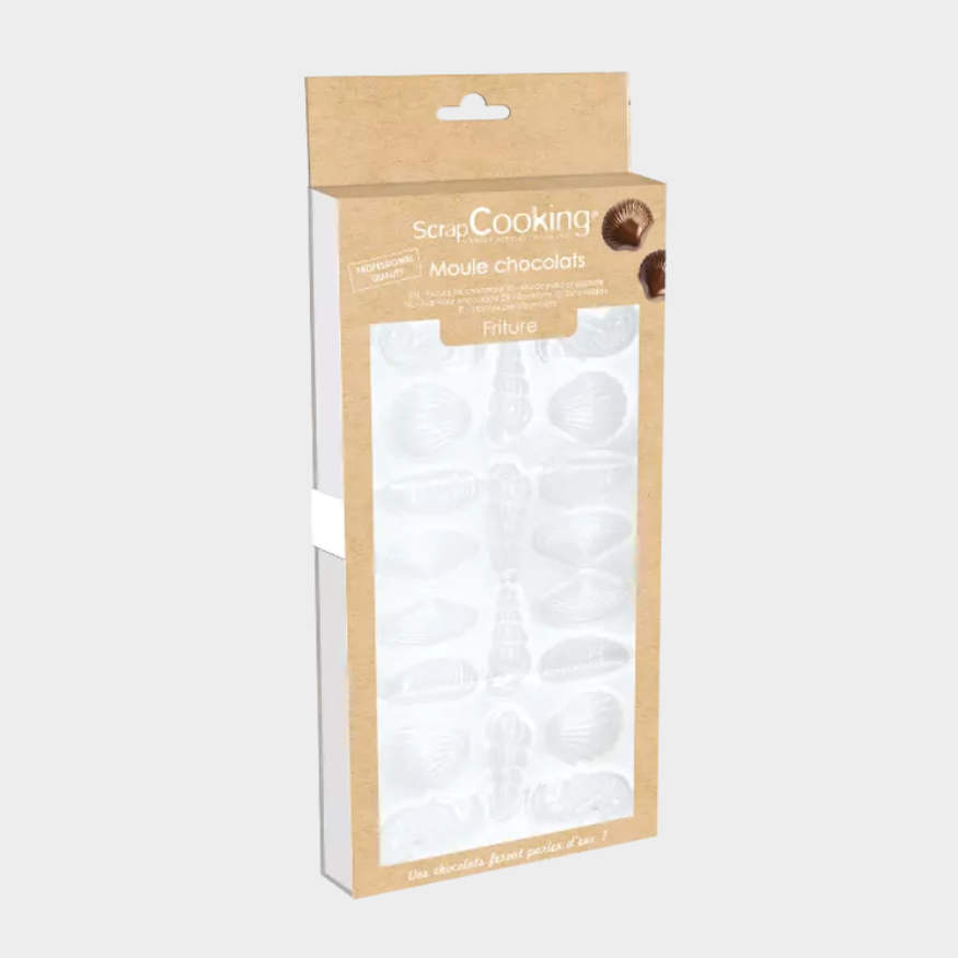 Moule à chocolat en plastique rigide 20 empreintes Fritures 