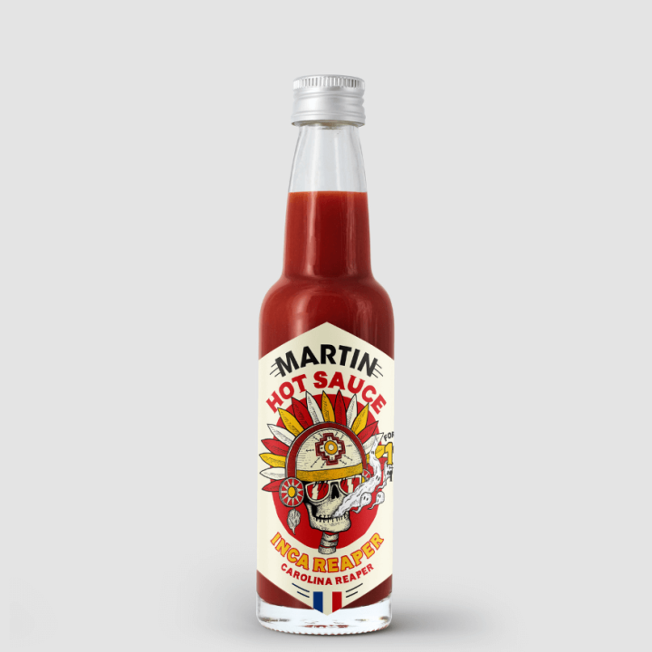 Sauce Inca Reaper 11/12 ultra forte 100 ml – Sauce piment Carolina Reaper | Maison Martin