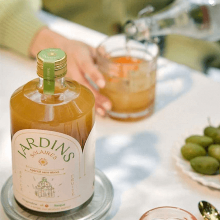 Apéritif sans alcool BIO Gingembre & Abricot 70 cl – Boisson apéritive | Jardins