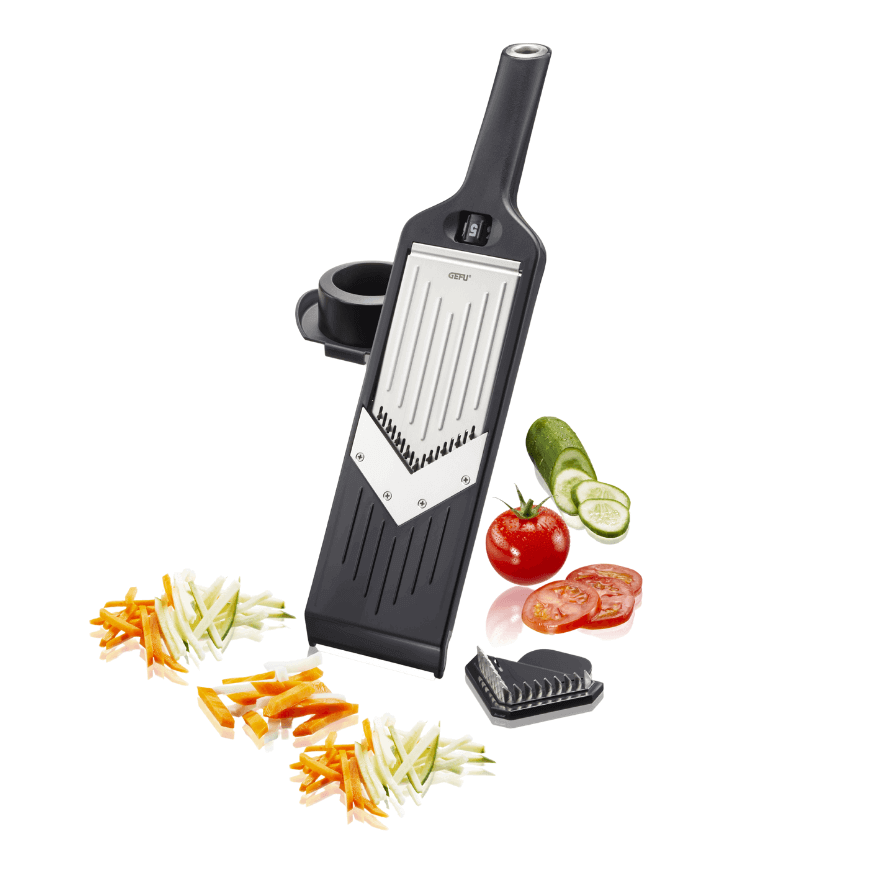 Pack mandoline à main multi-fonctions Gefu + mini râpe offerte | Ustensiles cuisine