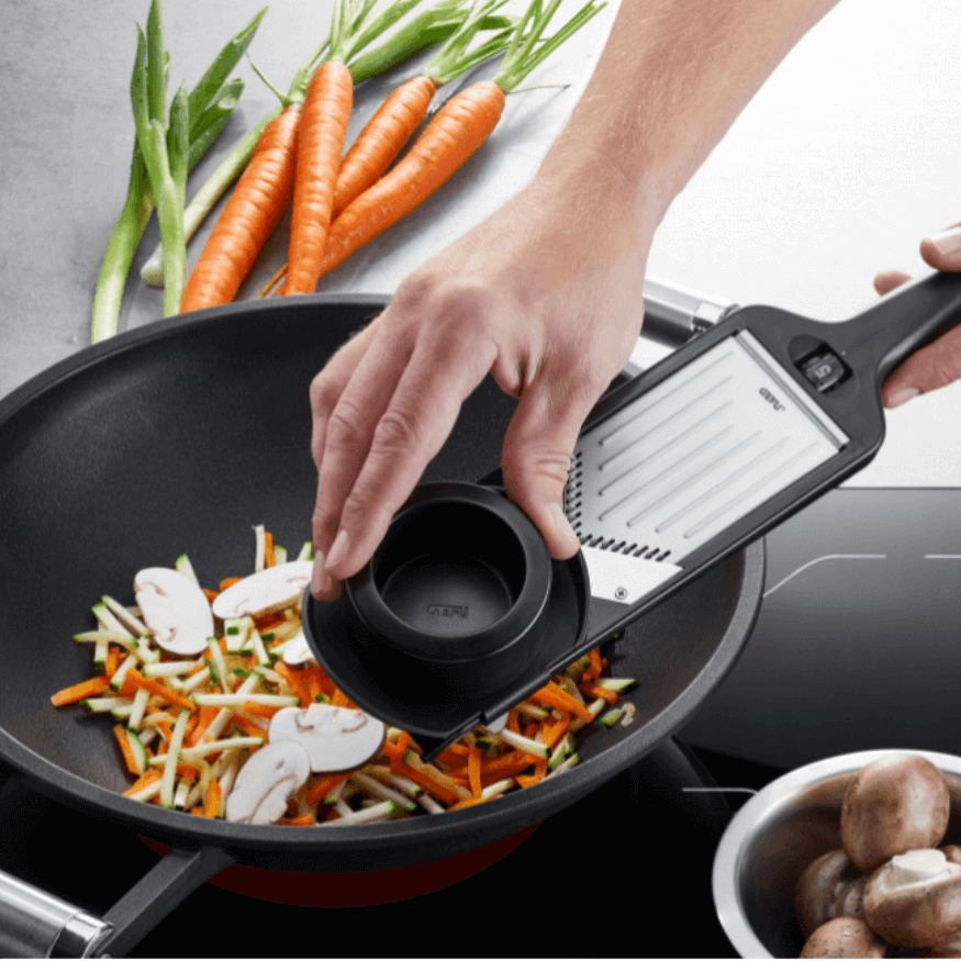 Pack mandoline à main multi-fonctions Gefu + mini râpe offerte | Ustensiles cuisine